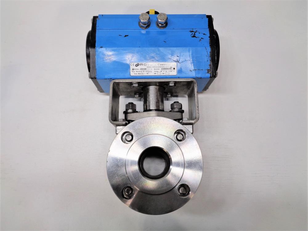 Velan 2" 150# CF8M 2-Pc Ball Valve, Fig# 01X13-BB2A with Rotex Actuator ECV100